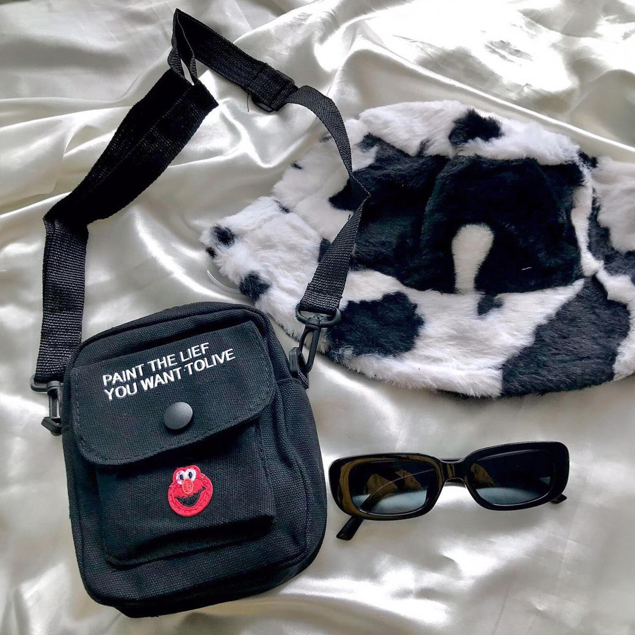 Storite  Black Women Sling Bag Nylon Mini Mobile Sling Bag, Cross Body Bag For Women