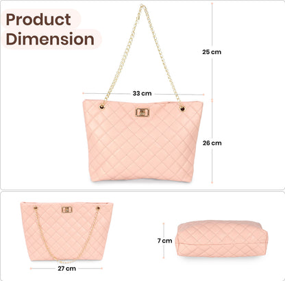 Storite Pink Women Hand-held Bag Handbags for Women, Large Tote Bags for Women for College, Office & Daily Use