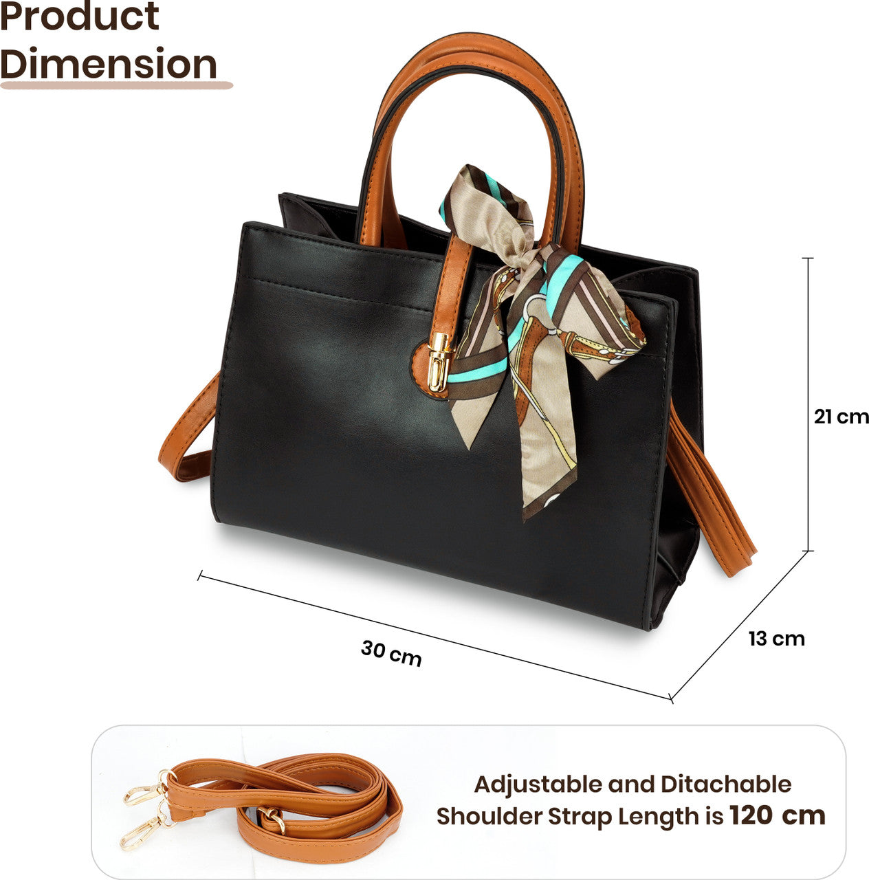 Storite Women Black Handbag