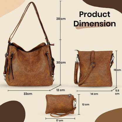 Storite Women Brown Handbag