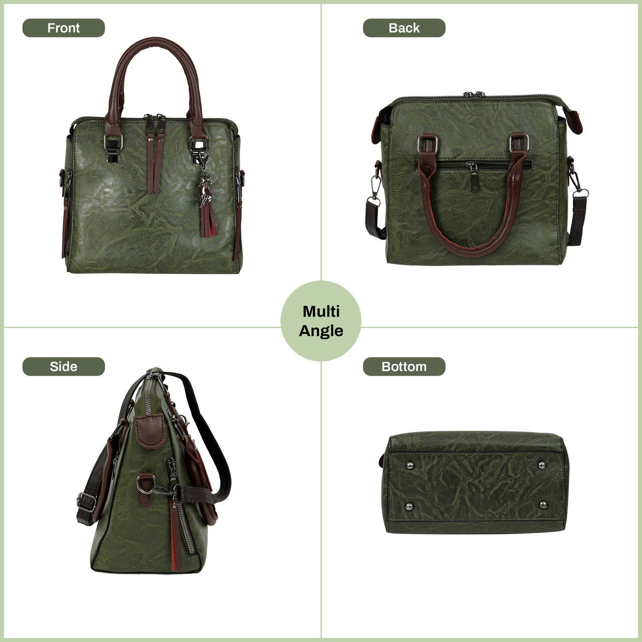 Storite Women Green Handbag