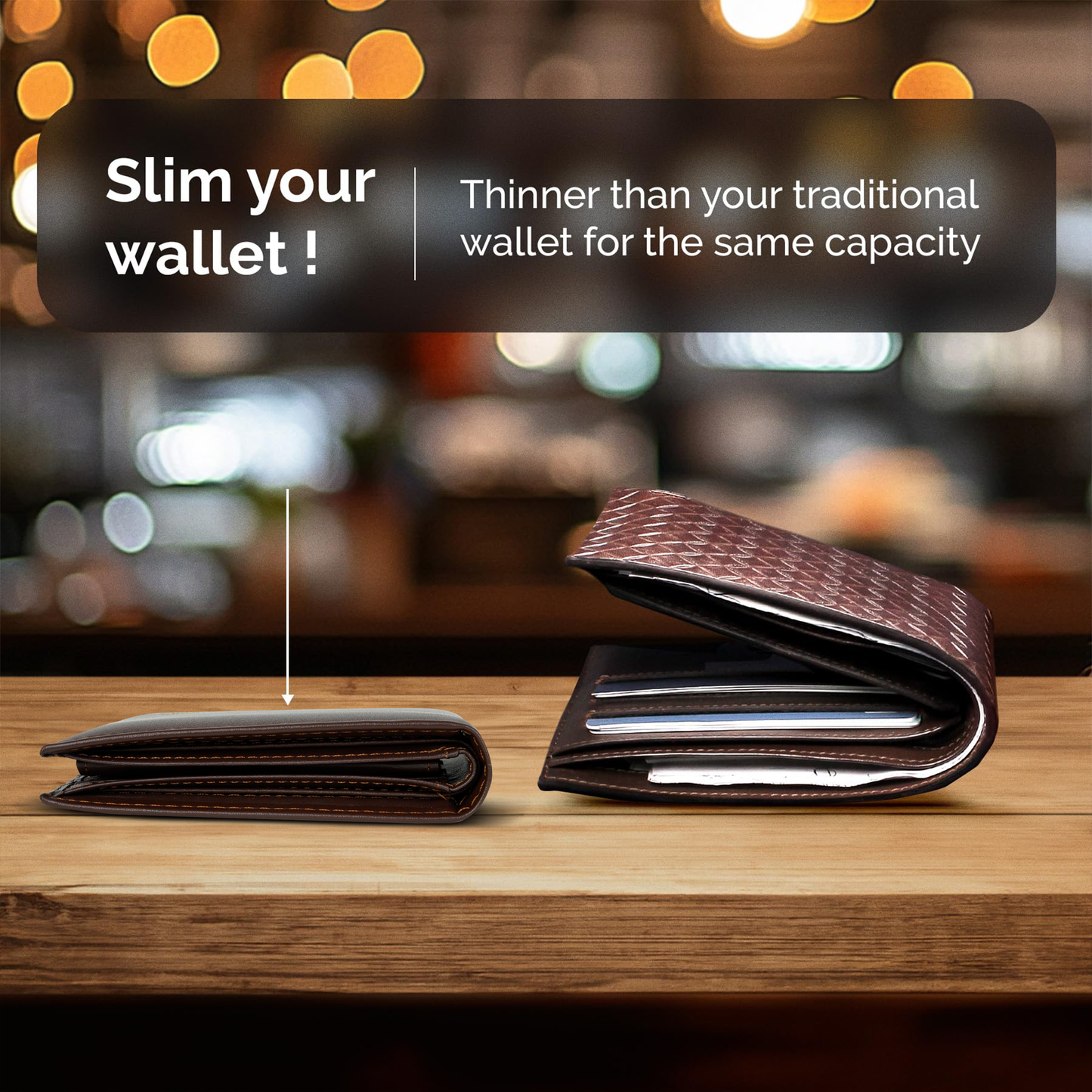 Storite RFID Blocking Bifold Men’s Wallet Credit Card Holder Money Wallet with Front Pocket Design - D Brown