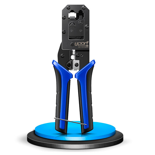 Storite Modular Network RJ45 RJ11 RJ12 Crimping Tool, Network Cable Cutting Stripping Crimper/Wire Stripper/Wire Cutter, for 8P/6P/4P /CAT5/CAT5e/CAT6 All in One Crimping
