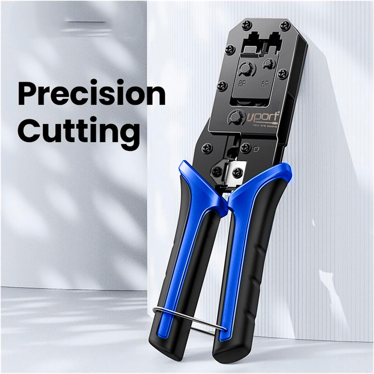 Storite Modular Network RJ45 RJ11 RJ12 Crimping Tool, Network Cable Cutting Stripping Crimper/Wire Stripper/Wire Cutter, for 8P/6P/4P /CAT5/CAT5e/CAT6 All in One Crimping