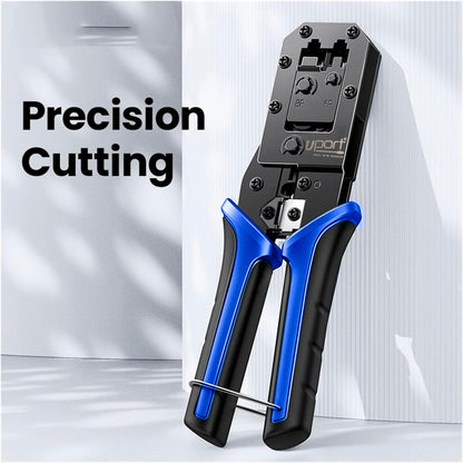 Storite Modular Network RJ45 RJ11 RJ12 Crimping Tool, Network Cable Cutting Stripping Crimper/Wire Stripper/Wire Cutter, for 8P/6P/4P /CAT5/CAT5e/CAT6 All in One Crimping