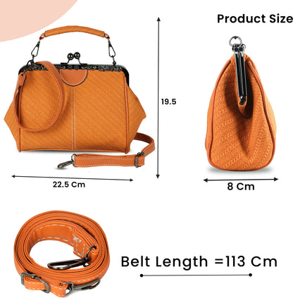 Storite Womenâ€™s Stylish Orange Handbag