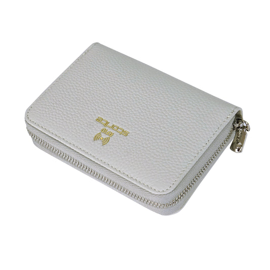 Storite 24 Slot RFID PU Leather Credit Debit Card Holder Wallet Money Zipper Coin Purse for Women - Grey