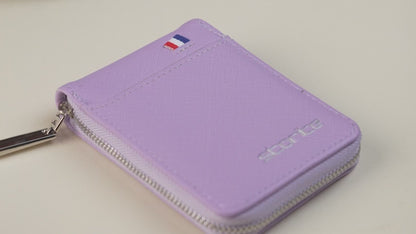 Storite - 9 Slot Vertical PU Leather Card Holder - Light Purple