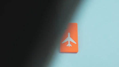 Storite Silicon Luggage Tags with Steel Loops - Pack of 5, Orange